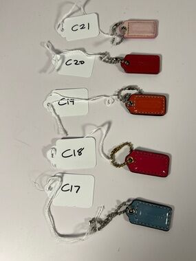 Coach Hangtag Bag Charm Key Fob Multicolor Sold Separately